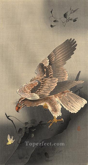 swooping eagle Ohara Koson birds Oil Paintings